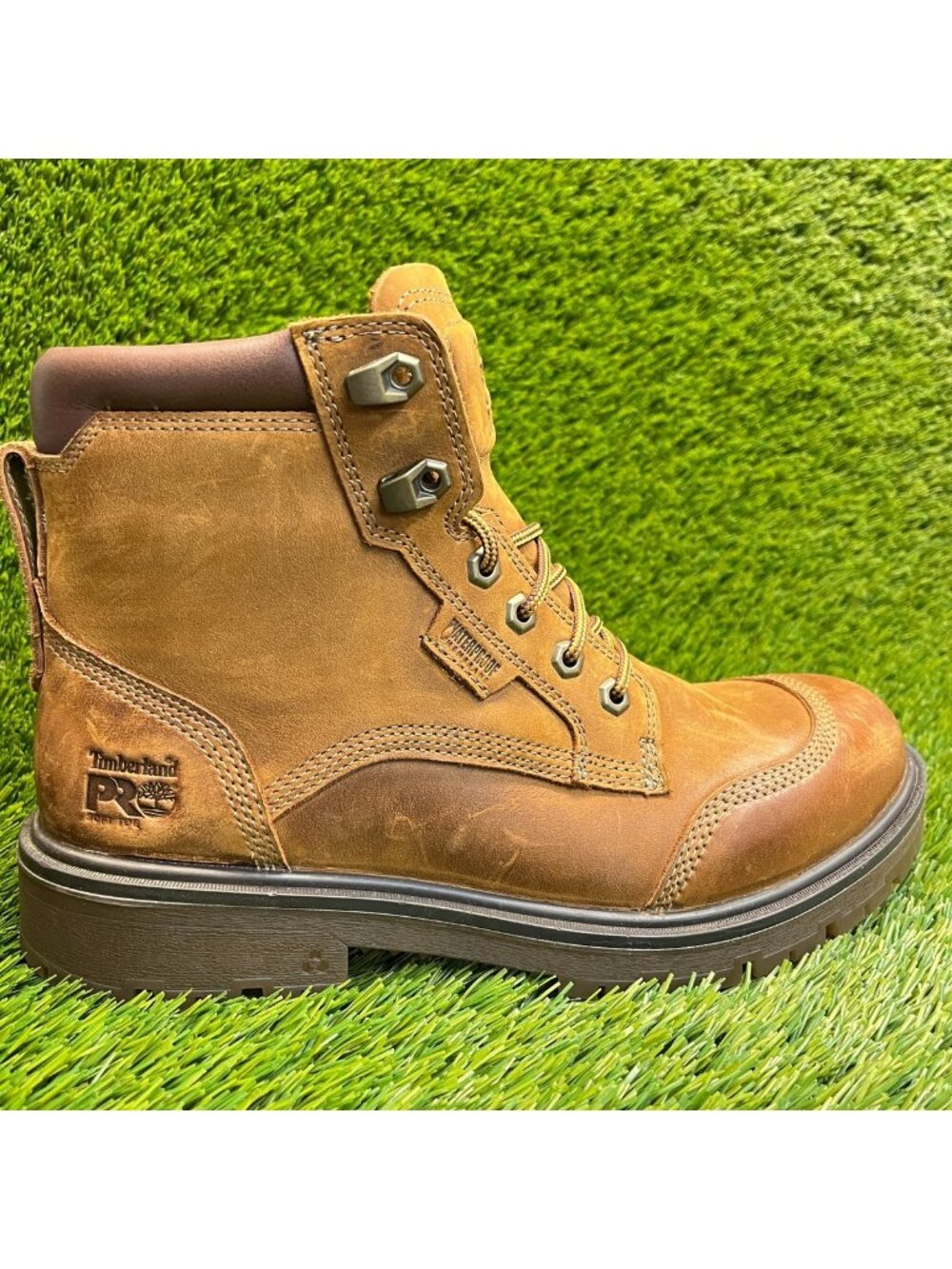 Timberland PRO Whitman 6-Inch Mens Size 9E Brown Leather Safety Work Boots